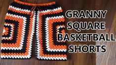 an orange and black crochet granny granny granny granny granny granny granny granny granny granny granny