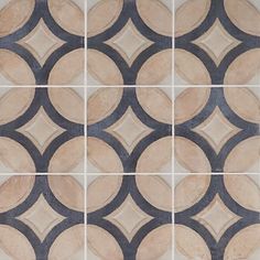 four different tiles with circles on them in various sizes and colors, all showing the same pattern