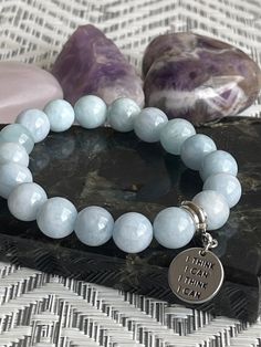 This amazing handmade Protection bracelet Aquamarine 10mm round natural stone bracelet, Top gift for Men Women Crystal Healing Bracelet Lithotherapy Care Stone Calmness and Pawerfull Casual Beaded Bracelets For Meditation, Casual Round Beaded Bracelets For Meditation, Casual Agate Crystal Bracelet, Casual Round Agate Crystal Bracelet, Casual Round Crystal Agate Bracelet, Amazonite Bracelets With 8mm Beads As Gift, Gemstone Beads Crystal Bracelet For Friendship, Amazonite Stretch Bracelet With Natural Stones As Gift, Amazonite Stretch Bracelet With Round Beads As Gift