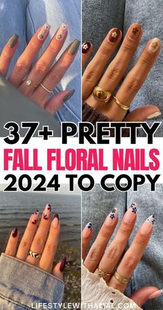 Step into the world of daisy-themed acrylic nails, where floral charm meets chic nail art. This article showcases a range #fallnails #autumnnails #nailart #naildesigns #nailinspiration #nailsofinstagram #nailsoftheday #nailstagram #nailswag #nailgoals #naillove #nailaddict #nailfashion #nailtrends #nailpolish #nailobsessed #nailcommunity #nailstyle #nailenvy #nailjunkie #nailspiration #nailsonfleek #nailgamestrong #nailsonpoint #nailsonfire Floral Fall Nails, Fall Flower Nail Designs, Fall Nails Flowers, Fall Flower Nails, Fall Floral Nails, Creative Nail Art, Autumn Chic, Brown Nails Design