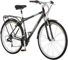 a black and silver bike is shown against a white background