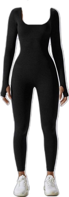 Black Long Sleeve Bodysuit For Gym, Long Sleeve Compression Bodysuit, Black Long Sleeve Workout Bodysuit, Athleisure Long Sleeve Bodysuit, Black Long Sleeve Bodysuit For Workout, Long Sleeve Black Workout Bodysuit, Long Sleeve Workout Bodysuit, Long Sleeve Sports Bodysuit With Thumbholes, Trendy High-stretch Workout Bodysuit