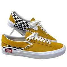 Vans Slip On Sneakers Yellow Suede Check Shoes For Men Skate Custom Alsu01256 Brand New With Box No Lid. 100% Authentic! Customized. First Introduced In 1977, The Vans #98now Known As The Classic Slip-Oninstantly Became An Icon In Southern California. Fast Forward To Today, And The Classic Slip-On Is Known Worldwide For Its Comfortable Silhouette, Easy Wearability, And Beloved Design. Made With Sturdy Low Profile Suede Uppers, The Classic Slip-On Is An Everyday Essential With True “Off The Wall” Yellow Sneakers With Rubber Waffle Outsoles For Streetwear, Casual Custom Yellow Sneakers With Contrast Sole, Casual Yellow Skate Shoes With Rubber Sole, Yellow Custom Sneakers With Rubber Sole, Casual Yellow Custom Sneakers With Gum Sole, Casual Mustard Sneakers For Streetwear, Casual Yellow Skate Shoes With Contrast Sole, Yellow Skate Shoes With Gum Sole And Round Toe, Casual Yellow Sneakers With Vulcanized Sole