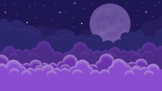 an image of a purple sky with stars and clouds