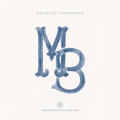 the letter m and b are drawn in blue ink