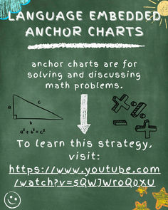 a chalkboard with some writing on it that says language embedded anchor chart