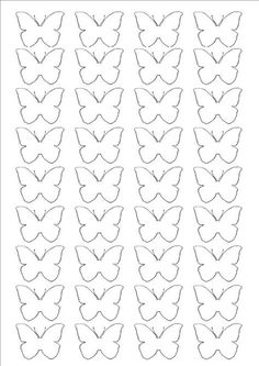 the outlines for butterfly shaped glasses are shown in black and white, with one line drawn