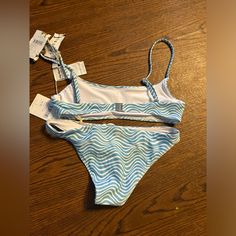 Blue And White Pacsun Bikini The Namebrand Is Rhythm, But It Was Purchased At Pacsun. It’s New With Tags. Top Is Size Small Bottoms Are Xs Pacsun Swim, Tank Bikinis, Pacsun, Women Swimsuits, Womens Swim, Blue White, Color Blue, Blue And White, Tags