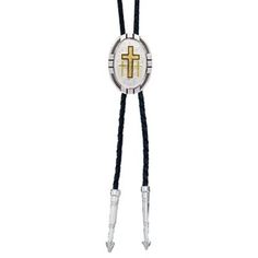 Montana Silversmiths New Tradition Bolo Tie with Triple Cross, BT26-855 Montana Silversmith Jewelry, Western Bolo Tie, Silver Arrow, Four Directions, Silver Theme, 22 Carat Gold, Tie Men's, Tie Clips, Bolo Tie