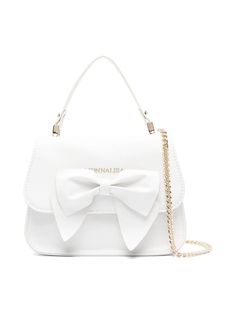 white faux leather bow detailing gold-tone hardware single top handle detachable shoulder strap foldover top with magnetic fastening full lining White Prom Purse, Cute White Purse, Prom Purse, Bow Purse, Birthday Fits, Purse White, White Purse