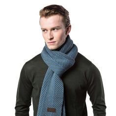 These scarves features timeless herringbone designs. Crafted of the finest 100percent lightweight, acrylic fibers, to ensure your scarf will keep you warm n? toasty for a nice long while. Highly durable yet feathery soft and breathable with no pilling, shrinking or stretching. Size: s. Color: gray/blue. Gender: male. Age Group: adult. Pattern: Solid. Casual Winter Scarves, Classic Blue Scarf For Fall, Herringbone Design, Soft Scarf, Trendy Denim, Acrylic Fiber, Scarf Men, Blanket Scarf, Herringbone Pattern