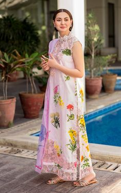 Brand: Asifa & NabeelProduct Code: MK-05 BulbulCollection: Meraki by Asifa & Nabeel Vol-02 Unstitched Luxury Lawn CollectionFabric: Lawn Details of Fabric: Digital printed shirt (front, back, sleeves) 2.1 meters (50” width). Embroidered neckline for front on organza. Embroidered daman border for front on organza. Digital printed dupatta on chiffon. Plain dyed cambric trouser 2.25 meters. DISCLAIMER: Lining, Laces, and Tassels are not included in unstitched variants. Embellishment items in stitched outfits are subject to market availability The actual colors of the outfit may vary from the colors being displayed on your device. CARE INSTRUCTIONS: Extra Fabric Has Been Used For Shoot Original Color May Vary Slightly From The Picture Dry Clean Recommended Iron The Clothes At Moderate Temperat Wedding Palazzo Set With Floral Embroidery, Wedding Palazzo Set With Floral Embroidery And Straight Kurta, Wedding Semi-stitched Palazzo Set With Floral Embroidery, Wedding Embroidered Anarkali Set In Cambric, Wedding Anarkali Set With Intricate Embroidery In Cambric, Wedding Embroidered Unstitched Cambric Suit, Wedding Embroidered Cambric Anarkali Set, Wedding Sets With Resham Embroidery On Cambric, White Cambric Sharara For Wedding