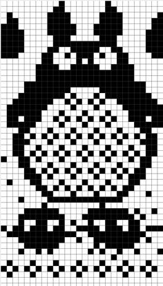 a black and white cross - stitch pattern with an image of a turtle on it's back