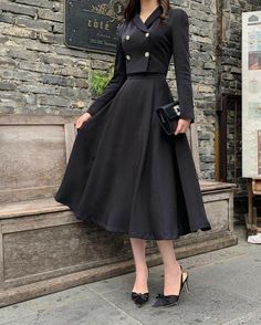 Rok Outfit, Korean Fashion Dress, Modest Fashion Outfits, Casual Style Outfits, Mode Inspiration, Rwby, Classy Dress, Elegant Outfit