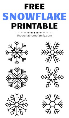 free snowflake printables for kids to color and play in the snow