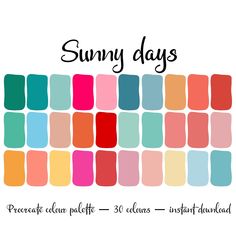 an image of sunny days with different colors