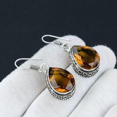 Honey Topaz Gemstone Handmade 925 Sterling Silver Vintage Earring, Honey Topaz Silver Earring, Honey Topaz Earring Retirement Gift For Her Gemstone: Honey Topaz  Stone Creation: Lab Created Metal : 925 Sterling Silver Style : Vintage look Drop and Dangle Earring Gifts For Her, mother Sterling Silver Jewelry Earrings, Vintage Earring, Handmade Pendant Necklace, Peridot Earrings, Blue Topaz Earrings, Retirement Gift, Topaz Earrings, Valentines Jewelry, Silver Style