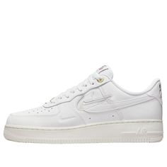 Nike Air Force 1 '07 'Join Forces - White' DQ7664-100 (AF1/SNKR/Retro/Skate/Low Top/Classic/Non-Slip/Wear-resistant) Classic White Custom Sneakers For Light Sports, Nike Custom White Sneakers With Logo Patch, Nike White Sneakers With Logo Patch, Nike White Sneakers With Logo Patch On Tongue, White Nike Sneakers With Logo Patch On Tongue, White Nike Sneakers With Logo Patch At The Tongue, White Skate Shoes With Logo Patch For Skateboarding, Classic White Custom Nike Sneakers, Classic White Nike Air Force 1 For Streetwear