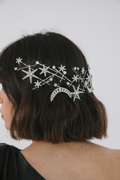 Jennifer Behr Supernova Bobby Pin Set Bridal Styling, Julia Berolzheimer, Jennifer Behr, Bobby Pin, Never Look Back, Crystal Stars, Make Me Up, The Cosmos, Styling Ideas