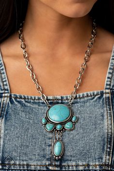 Geographically Gorgeous - Blue Turquoise Necklace - March 2021 Fashion Fix - Paparazzi Turquoise Jewelry Set, Paparazzi Fashion, Blue Turquoise Necklace, Goddess Bracelet, Blue Stone Necklace, Elongated Oval, Green Goddess, Stone Wrapping, Going Green