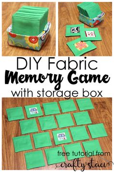 the diy fabric memory game with storage box is an easy and fun way to practice memory skills