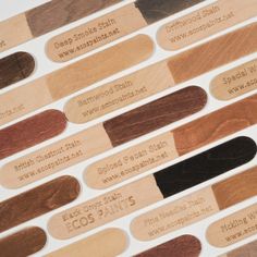 the different shades of wood are shown here