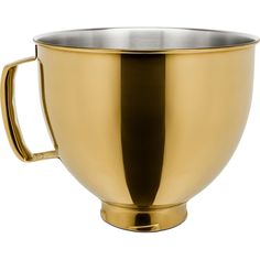 a golden metal cup with a black lid