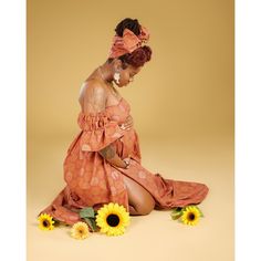 This Handmade Maternity Dress Is A S/M Inside And Is Made From An African Print Fabric. It Is A Burnt Orange Color With A Flower Print. The Dress Is Strapless With An Elastic Waist And At The Top And Also Has A Split On The Side. The Sleeves Are Not Attached So You Could Wear Them With Or With Out And It Also Comes With A Head Wrap. Pink Maternity Dress Photoshoot, African Print Maternity Dresses, Dress Shorts Outfit, Pink Maternity Dress, Bridesmaid Dresses Floor Length, Navy Gown, Button Maxi Dress, Hawaiian Maxi Dress, Pregnant Lady