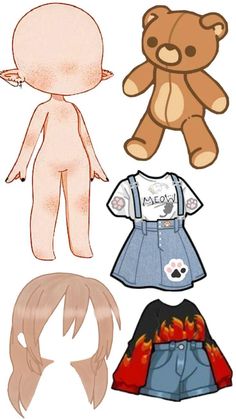 the paper dolls are all different sizes and shapes