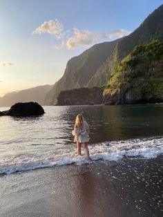 Seixal Beach, Madeira 🌿 Madeira Aesthetic, Madeira Travel, Madeira Beach Florida, Watching The Sunrise, Black Sand Beaches, Funchal Madeira