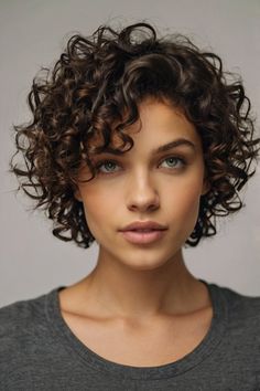 Ready to embrace the beauty of your curls? Discover 22 short haircuts for curly hair natural that will transform your look and inspire your next salon visit—click to read more and follow us for more fabulous hair ideas! Short Really Curly Hair, Short Curly Perms For Women, Short Curly Lob Haircut, Spiral Perms For Short Hair, Short Spunky Haircuts, Curly Hair Flat On Top, Perm Short Hair Girl, Short Curly Haircuts 3b, Medium Curly Bob With Bangs