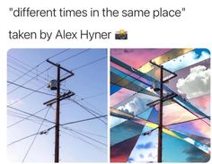 there are two pictures with different lines in the same place taken by alex hyner