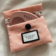 Gucci Pink Beauty Comb With Pouch No Box Never Used Please Review All Pictures Great For Travel Gucci Makeup Bag, Gucci Cosmetic Bag, Gucci Pouch Bag With Dust Bag Included, Gucci Beauty Products, Pink Gucci Bag For Daily Use, Pink Girly Things Accessories, Gucci Ophidia Cosmetic Case, Pink Compact Pouch, Gucci Pouch