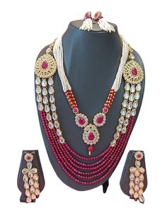 25%BULK ORDER DISCOUNT Coupon Code=SAVE25PERCENT 25% off when you buy 3 items https://www.etsy.com/shop/indianjewelrysets/?etsrc=sdt&coupon=SAVE25PERCENT Indian Bridal Traditional Designer Antique Gold plated Studded Diamond & kundan Necklace Earrings Tika Jewellery Set  SHIPPING l be dispatched within 1-3 business day after the payment is clear. Items will arrive in 18-20 business days. The arrival time depends on some factors and different areas: We only ship to the confirmed address provided White Kundan Jewelry For Traditional Ceremonies, Traditional Beaded Bridal Earrings For Festive Occasions, Traditional Beaded Bridal Earrings For Festive, Bollywood Style Red Jewelry For Traditional Ceremonies, Red Bollywood Jewelry For Traditional Ceremonies, White Jewelry For Festive Traditional Ceremonies, White Temple Jewelry For Traditional Ceremonies, White Meenakari Jewelry For Traditional Ceremonies, Traditional Jewelry Sets For Festive Ceremonies