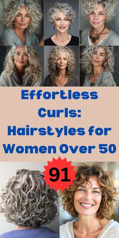 Transform your style with these curly hairstyles for women over 50. Whether you're going for a soft, romantic look or something bold and dynamic, these curls will elevate your beauty! #CurlyHairstyles #Over50Trends #BeautyTransformation Over 50 Hairstyles For Women With Curly Hair, Medium Length Fine Curly Hairstyles, Medium Length Curly Hair With Layers Curls Wavy Bobs, Permed Hairstyles Medium With Bangs, Gray Wavy Hair Over 50, Curly Hairstyles For Women Over 50 Curls, Long Curly Hair For Women Over 50, Medium Length Curly Grey Hair