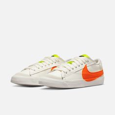 Style No. DQ1470-103 Color: Sail/Rush Orange/Atomic Green Nike Blazer Low '77 Jumbo Women's Shoes. Green Nike Blazer, Nike Blazer Low 77 Jumbo, Nike Blazer Low 77, Nike Blazer Low, Blazer Low, Orange And Green, Nike Blazer, Nike Cortez Sneaker, Style Icon