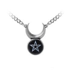 Sin-Horned God Pendant - Magick Magick.com Wiccan Deities, Moon Deity, Alchemy Gothic Jewelry, Horned God, Pentagram Necklace, Alchemy Gothic, Pentagram Pendant, Goth Necklace, Pewter Pendant