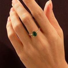 Introducing our 14k Solid Gold Pear Cut Emerald Ring, a symbol of love, prosperity, and new beginnings. Meticulously handcrafted with a mesmerizing pear-cut emerald set in solid 14k gold, this ring exudes timeless charm and sophistication. Ring Details ❥ Gold KT: 14k 18k 10k Solid Gold ❥ Gold Color Options; Yellow Gold, White Gold, Rose Gold ❥ Band Width: 1.53 mm ❥ Top Width: 7.68x10.12 mm ❥ Thickness: 1.27 mm ❥ Main Gemstone: AAA Grade Lab-Grown Emerald ❥ Side Gemstone: AAA Grade White Cubic Zi 14k Gold Teardrop Jewelry For Promise, Pear-shaped Solitaire Jewelry For Promise, Pear-shaped Solitaire Promise Jewelry, Teardrop 14k Gold Jewelry With Center Stone, Pear-shaped Promise Ring In Fine Jewelry, Pear-shaped Center Stone Promise Ring, Pear-shaped Fine Jewelry For Promise, 14k Gold Teardrop Emerald Ring For Anniversary, Teardrop Emerald Promise Ring In Fine Jewelry Style