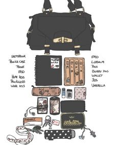 Organised Student, Backpack Drawing, What's In My Backpack, Props Art, Drawing Bag