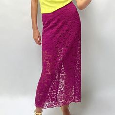 Brand New With Tags, No Flaws Skirt With A High Waist. Interior Lining. Back Vent. Back Hidden In-Seam Zip Closure. 72% Polyamide 28% Cotton Lining 100% Viscose Approx Measurements: Xs Waist 13 In, S Waist 13.5in, M Waist 14in, L Waist 15in, Length 36 In Thank You, Appreciate You Supporting My Small Business. Don't Have A Poshmark Account? Sign Up Today Using My Code: Aleksabrooklyn & Save $10 Off Your 1st Order! Pink Non-stretch Maxi Skirt, Purple Non-stretch Skirt For Spring, Non-stretch Pink Maxi Skirt, Spring Non-stretch Purple Skirt, Non-stretch Purple Skirt For Spring, Non-stretch Pink Lined Maxi Skirt, Fitted Purple Maxi Skirt For Summer, Purple Long Skirt For Spring, Elegant Purple Maxi Skirt