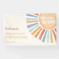 a baby shower sign with the words welcome to savannah's baby shower