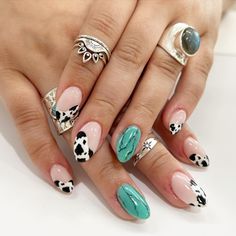 Boho Western Nails, Aloha Nails, Horse Nails, Mickey Nails