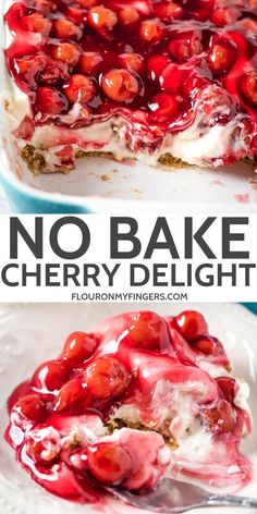 this no bake cherry delight dessert is so delicious and easy to make