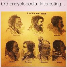 old encyclopedia interestinging racuss of men and african americans