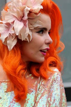 Paloma More Paloma Faith, Rockabilly Hair, Straight Wig, Blonde Ombre, Orange Hair, Synthetic Lace Front Wigs, Curly Wigs, Grease, Dream Hair