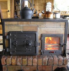 an old fashioned brick oven in a rustic kitchen