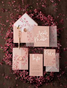 Sakura Wedding, Cherry Blossom Wedding, Printing Wedding Invitations