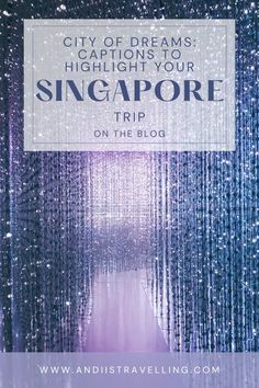 the entrance to singapore with text overlay reading city of dreams highlights your singapore trip on the blog