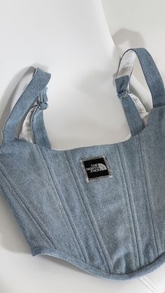 Denim Corset Aesthetic, Denim Tops Diy, Upcycle Clothes Jeans, Diy Sewing Clothes Upcycling, Jeans Corset Top, Jean Corset, Jeans Corset, Corset Jeans, Clothes Upcycling