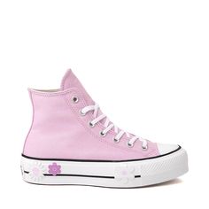 Womens Converse Chuck Taylor All Star Hi Lift Platform Floral Sneaker - Stardust Lilac Cute High Top Platform Converse, Amethyst Platform Converse, Converse Platform Canvas Shoes, Pink Platform Sneakers For Spring, Spring High-top Cotton Platform Sneakers, Trendy Spring Platform Sneakers With Speckled Midsole, Pink High-top Platform Sneakers For Summer, Spring High-top Platform Canvas Shoes, High-top Platform Canvas Shoes For Spring